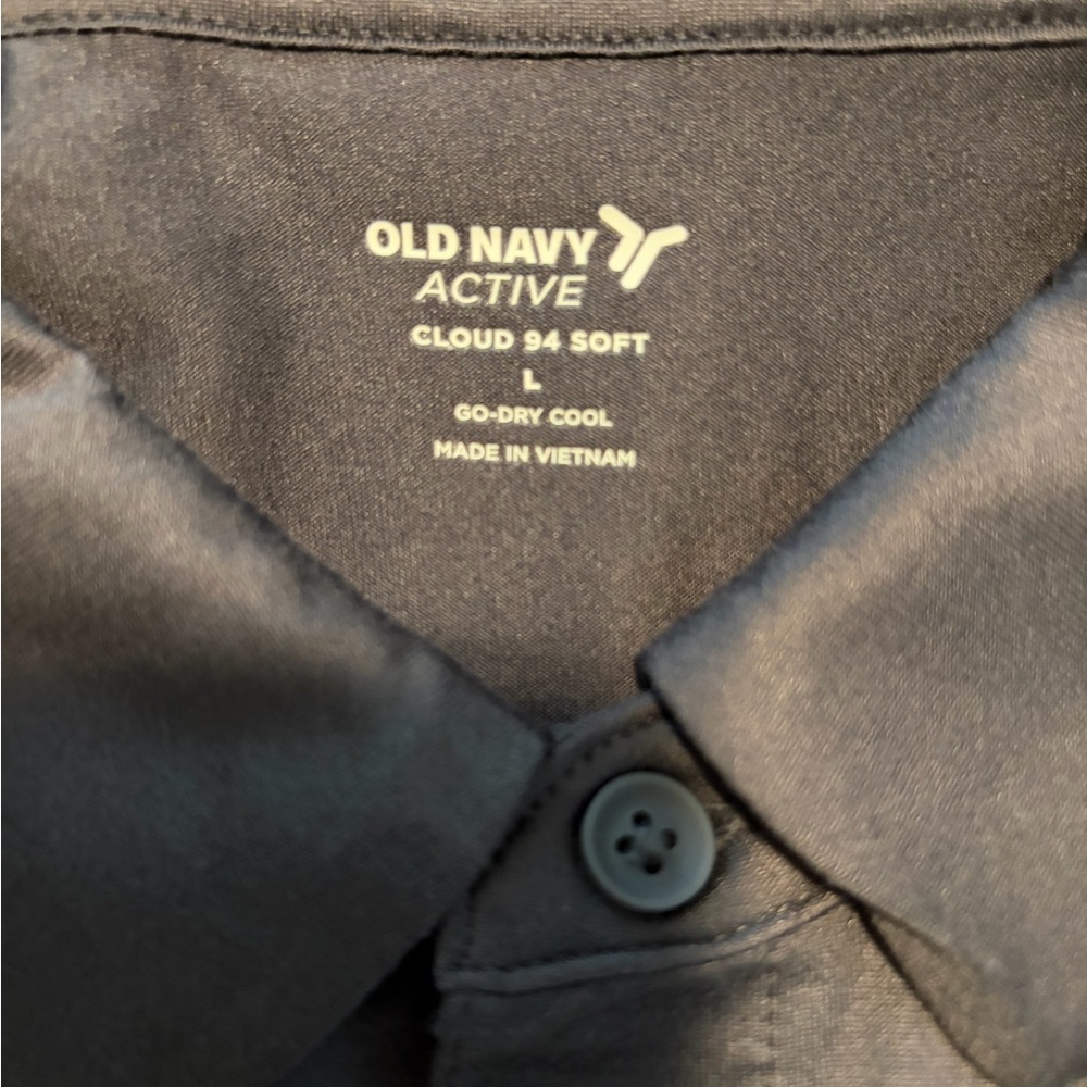 Old Navy Men's Charcoal Grey Polo Shirt - Picture 2 of 2